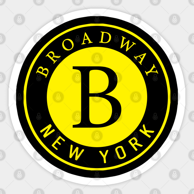 Broadway New York Sticker by CafeConCawfee